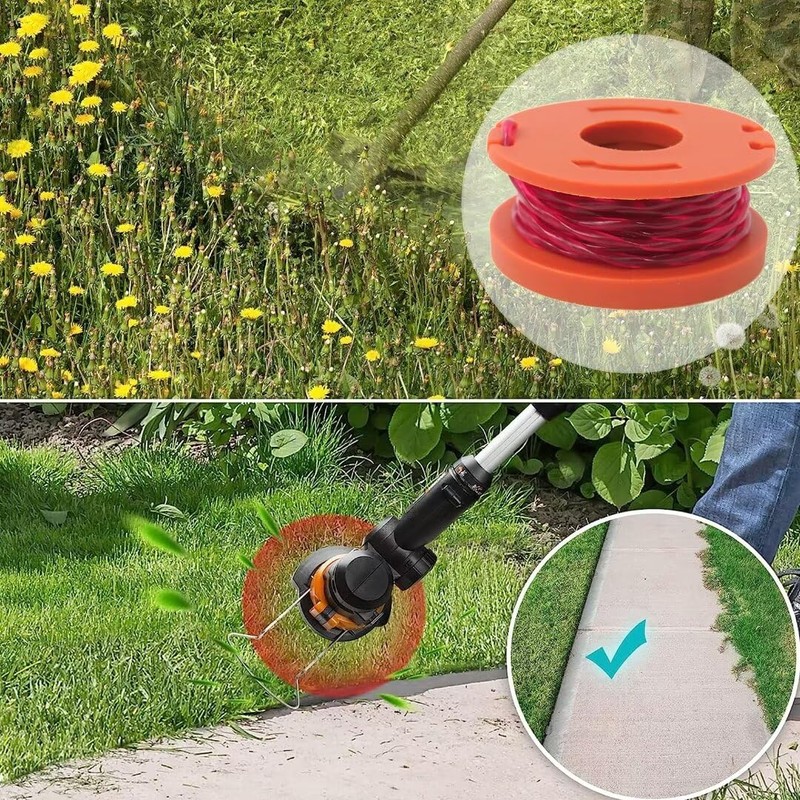 HaeKap 6 Pcs WA0010 10-Foot Grass Trimmer/Edger Spool Line Replacement