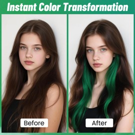 Temporary Hair Color Spray, Natural Hair Dye for Women Men One-Time Use Hair Paint by Seaboll, Washable Colored Hair Coloring Wax for Party, Hollowen, Cosplay (Emerald Green)