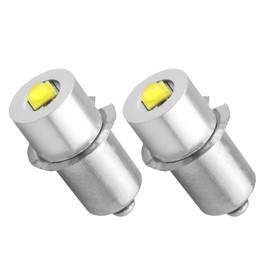 hoeslaw 2 Pcs Flashlight LED Replacement Bulb Conversion Kit, 3W DC3-12V Compatible with Ryobi Milwaukee Flashlight Torch, Versatile Outdoor Emergency Work Light (6500K Bright White)