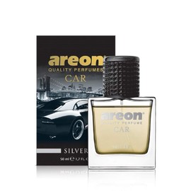 Areon MCP05 Car Air Freshener Perfume for Men Women 1.7 Fl Oz. (50ml) Glass Bottle, SILVER
