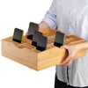 Lawei 36-Grid Bamboo Cell Phones Storage Box, Desktop Mobile Phone