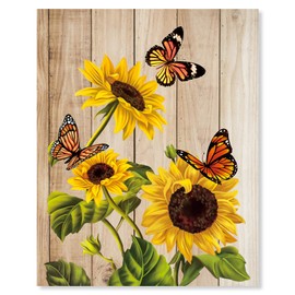 Wodison Sunflower Paint by Numbers Kit for Adults, Kids, Beginners, Butterfly DIY Painting, 16"x20" Canvas with 24 Acrylic Colors,3 Brush for Home Spring Summer Wall Decor Gift for Birthday Christmas