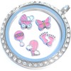 NewCharms November Heart Connector Italian Charm Set