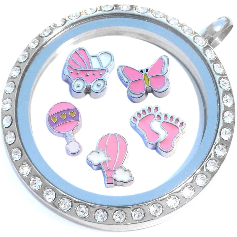 NewCharms November Heart Connector Italian Charm Set