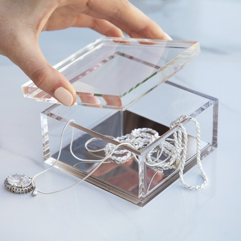 OfficeGoods Acrylic Desk Organizer w/ Silver Base – Functional &