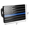 MULL USA Flag Metal Trailer Hitch Cover with Anti-Rattle Hitch
