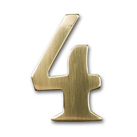 Self-Adhesive 2" Inch Imperial Brass Mailbox Number #4