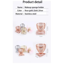 Luxurious 3 Piece Stainless Steel Beauty Blender Sponge Holder