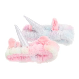 FOMIYES 2pcs Unicorn Spa Hairbands for Women Fashionable Face Washing Headbands Comfortable Makeup Accessories for Parties Skincare Routine Rainbow Purple Design