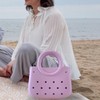 ａ aternee Women Mini Beach Bag, Waterproof Tote Bag Open