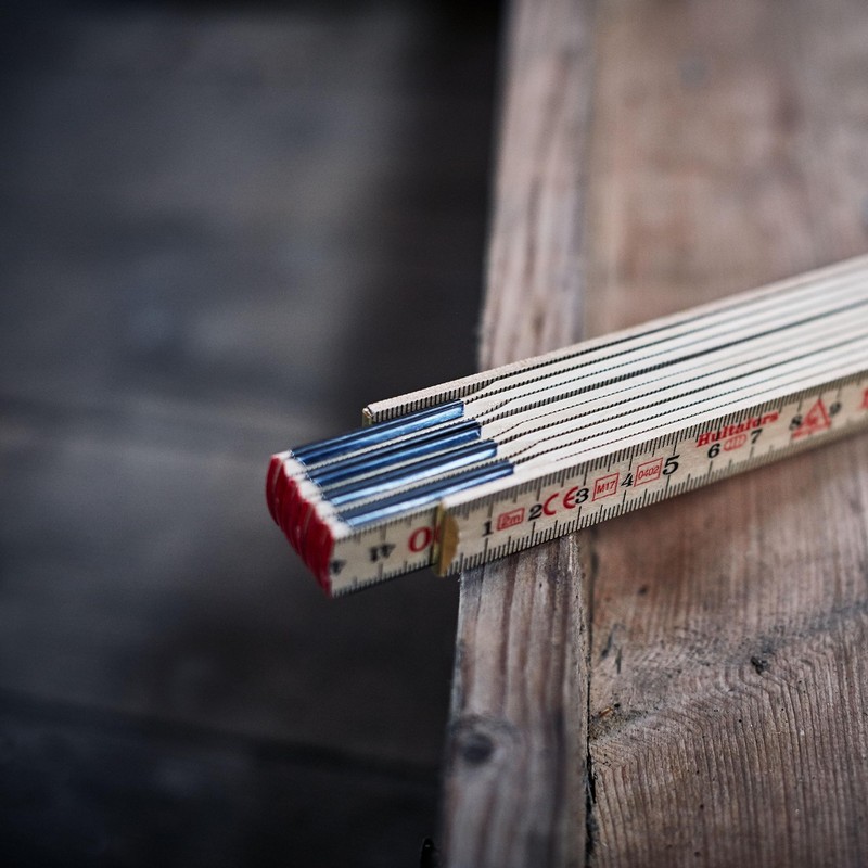 Hultafors 100004 2m"59-2-10" Folding Rule - White