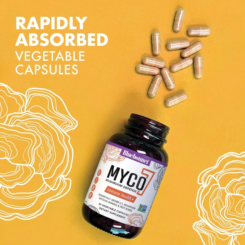 Bluebonnet Myco-7 Defensa Hongos Orgánicos 60 Cápsulas