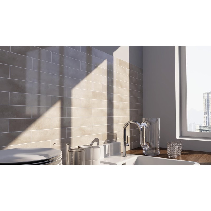 COLAMO Luxury 22PCS Glossy Beige Peel and Stick Backsplash, Stick