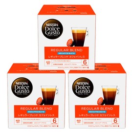 Nescafe Dolce Gusto Capsule, Regular Blend, Caffeine-less, 16 P x 3 Boxes [Regular Coffee]