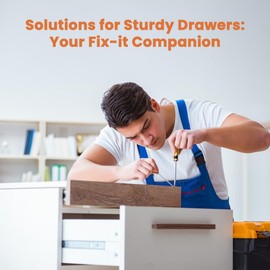 GADGET PLANET Repair Your Drawers Fix Kit (Pack of 8) - Repair A Sagging Or Broken Drawer Bottom In Minutes - Quick Repair Kit For Chest Of Drawer Or Bedroom Furniture Cabinets - Make Them Good As New