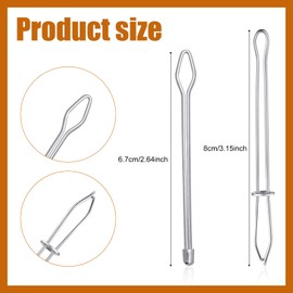 4pcs Rope Threader, 2 Designs Bodkin Drawstring Threader Tool Set Metal Draw String Threader Tool Waist Band Insert Threader DIY Rope Threader Clip Sewing Accessories for Hoodies Shorts Sweatpants