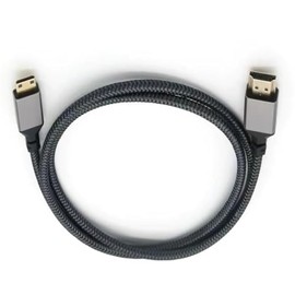 CamKoo Mini HDMI to HDMI Cable 6.6FT, 4K 60Hz High Speed HDMI to Mini HDMI Cable Male Bi-Directional 2.0 Cord, for HDTV, Tablet, Camera and Camcorder (Aluminum Shell, Nylon Braided) (6.6FT)