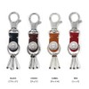 H.N.Z kil-028d Keychain, Genuine Leather, Italian Leather, Studs, Men's, Red,