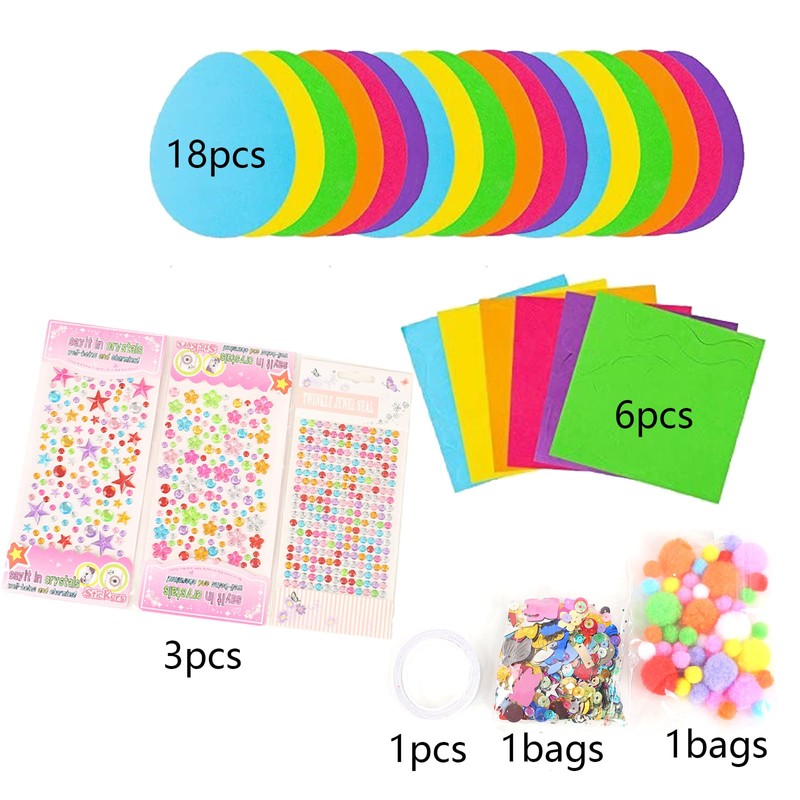 DAHI 18 Pieces Easter Craft Set Children's Easter Bunny for