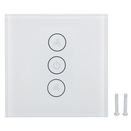 Smart WiFi Dimmer Fan Switch Wireless Timer Voice APP Control for Tuya 110‑240V 50/60HZWhite