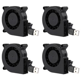 UMlLIFE 4-Pack 5V USB Blower Fan 60mm, 60mm x 60mm x 15mm Brushless DC Cooling Blower Fan