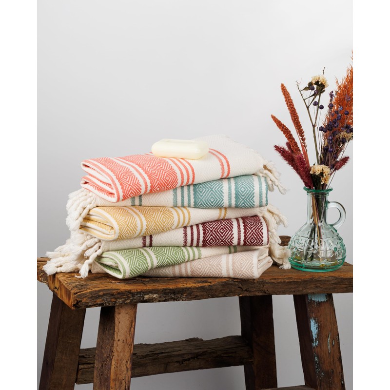 DEMMEX Certified Organic & Oeko-TEX Turkish Cotton Hand Towels -