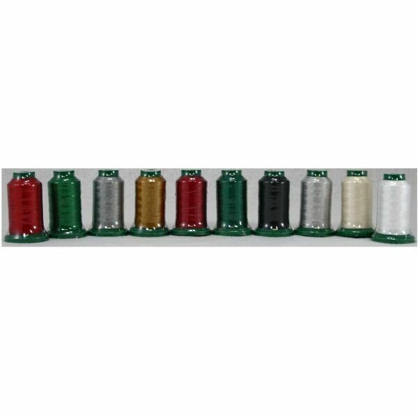 Exquisite Christmas Holiday 10 Spool Embroidery Polyester Thread Set New