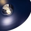 Industrial Retro Designed Matt Midnight Navy Blue Curved Metal Ceiling