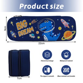 GmeDhc Pencil Case, Double Pencil Case, School Pencil Case, Pencil Case for Boys Girls Teenagers, d, Fashion