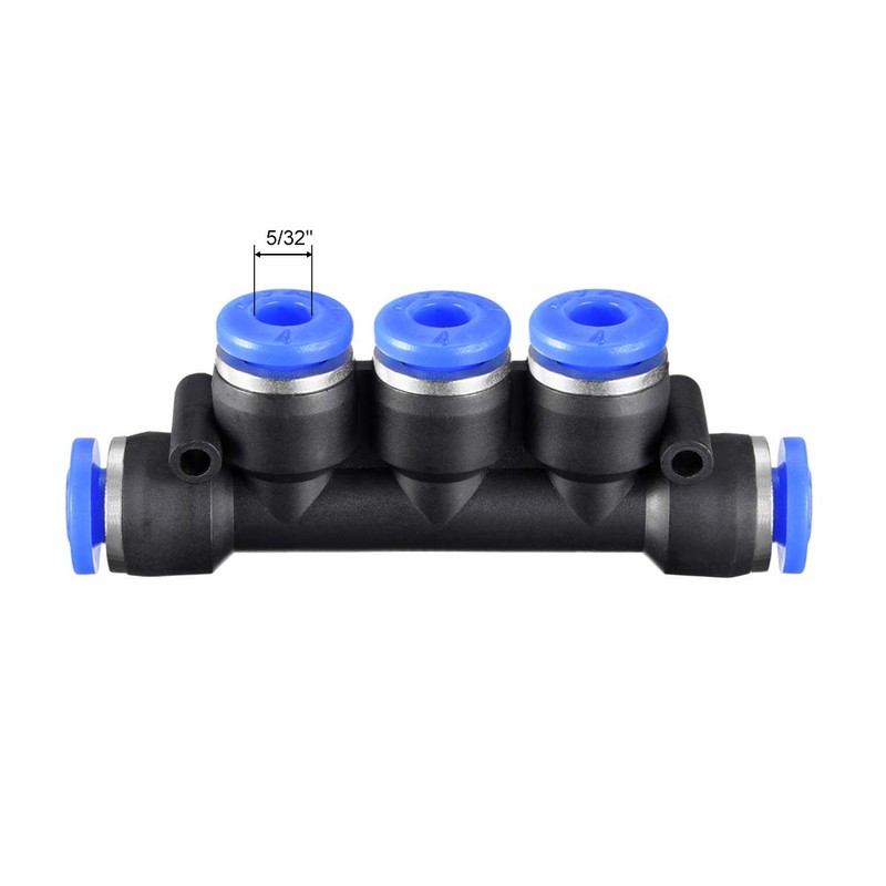 sourcing map Plastic Inline Manifold Union Push to Connect Tube