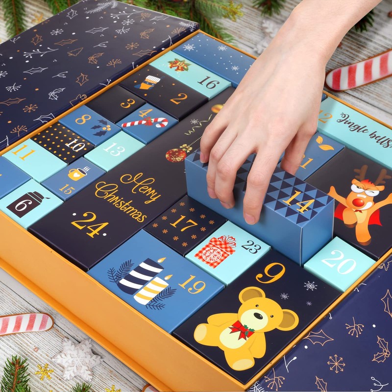 GWHOLE Advent Calendar for Filling Christmas Storage Box Boxes Gift