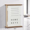WPAJIRZO Decorative Key Cabinet with 6 Hooks, Key Box White