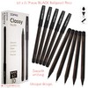 ZOFAX Classy 10 x 0.7mm Fine Biros BLACK Stick Ballpoint