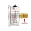 PIC Gauges 202L-204H Center Back Mount Glycerine Filled Pressure Gauge