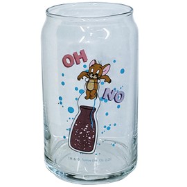 Tom and Jerry SAN4324-2 Can Shaped Glass, Approx. 12.2 fl oz (360 ml), Cola, Jelly, Glass, Made in Japan, Tom Jelly, Goods, Miscellaneous Goods, Tableware, Made in Japan