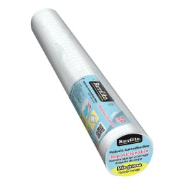 Rollo Contac Transparente Auto Adherible Barrilito 45cmx20m Lisa