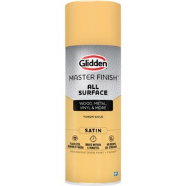 Glidden Master Finish 12 oz. Satin Yukon Gold Interior/Exterior All Surface Spray Paint and Primer