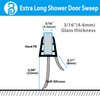 2-Pack Butecare Frameless Shower Door Bottom Seal with Long Sweep