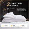 EverSnug Adjustable Layer Pillows for Sleeping - Set of 2,
