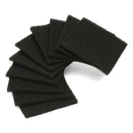 Unbranded 10Pcs Square Universal Activated Carbon Air Filter Sponge Sheet Foam Pads 12.8CM