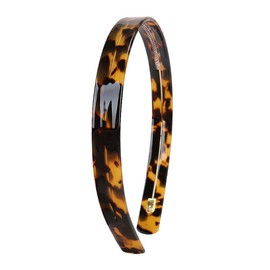 JIHUOO Plastic Tortoise Headband Plain Basic Head Band Non Slip Hair Hoop Hard Teeth Headbands Strong Hold Headbands Dark Leopard