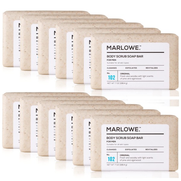 MARLOWE. No. 102 Men's Body Scrub Soap 12 Bars |