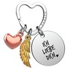 FABACH Love Keyring Guardian Angel Lucky Charm with Heart and