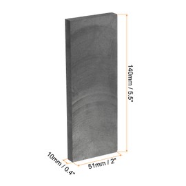 sourcing map Graphite Block Ingot Rectangle Graphite Electrode Plate Board 140x51x10mm for Melting Casting, Electrolysis Electroplating