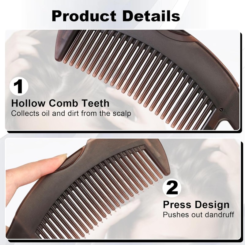 Creative Dandruff Comb, Energy Comb, Plastic Press Button Hairbrush for