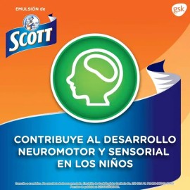 Multivitamínico Emulsión de Scott, Vitamina A, Vitamina D, Fosforo y Calcio, Sabor Cereza, 400 ml                                                     