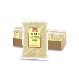 Spicy World Bulgur Cracked Wheat Medium #2 USA Grown, 2 LB Bag (32oz) - Great for Tabbouleh (Pack of 12)