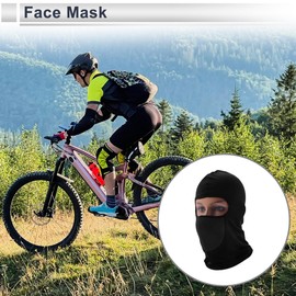 Hihaha Mesh Masks Face Mask Polyester Face Cover Sun Protection Breathable Black 1 Pcs