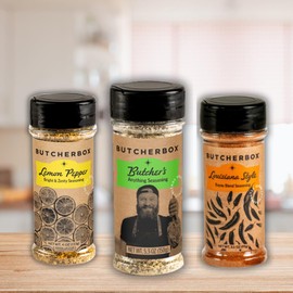 ButcherBox Favorite Flavors Collection, Seasoning Set: Butcher’s Anything, Lemon Pepper, & Cajun Bayou Blend, 3 Pack