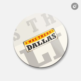 Unbranded Dallas Retro Travel Tin Sign | 4'' X 4'' Round Decorative Magnet